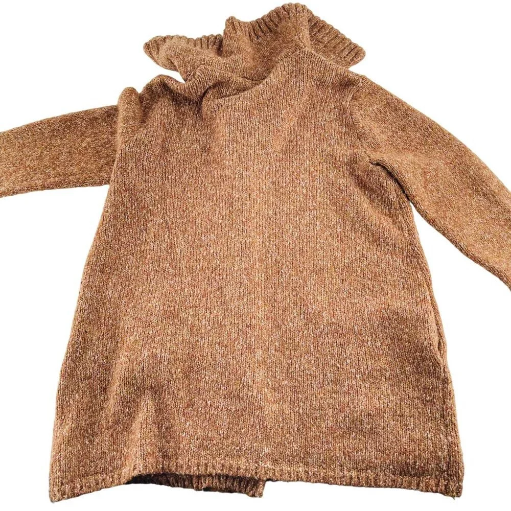 Lisa Rinna Collection Womens M‎ Knit Zipper Cardigan Sweater With Cowl Neck